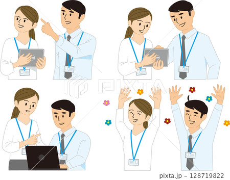 ビジネス：表情男女2 128719822