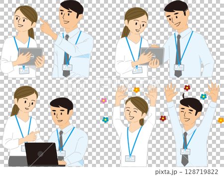 商業：男性和女性的面部表情 2 128719822