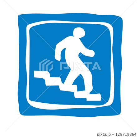 Road sign. Underground crossing. Vector drawing Road sign. Underground crossing. Vector drawing 128719864