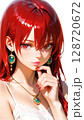 白いドレスの美女 128720672