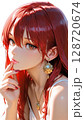 赤い髪の綺麗な女の子 128720674
