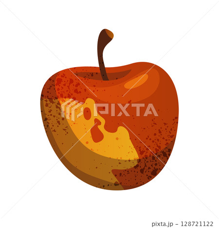 Vector icon for autumn apple. Seasonal fruit sign for garden or farm, orchard and rural harvest. Symbol for nature and fall, healthy, natural food. Edible juicy tree plant element. Organic nutrition. Vector icon for autumn apple. Seasonal fruit sign for garden or farm, orchard and rural harvest. Symbol for nature and fall, healthy, natural food. Edible juicy tree plant element. Organic nutrition. 128721122