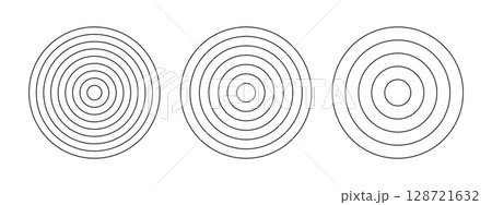 Polar grids concentric circles. Wheel of life or habits tracker. Circle diagrams divided on segments. Blank polar graph paper. 128721632