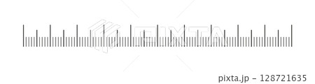 Ruler scale 10 centimeters without numbers. Measuring chart with 100 mm. Ruler scale, sewing tool template. Length measurement height, distance, math. Ruler scale 10 centimeters without numbers. Measuring chart with 100 mm. Ruler scale, sewing tool template. Length measurement height, distance, math. 128721635