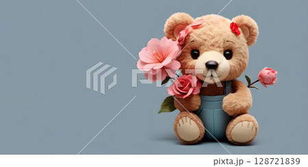 Teddy bear on a white background Teddy bear on a white background 128721839