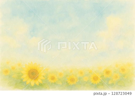 ポストカード　ヒマワリ 128723049