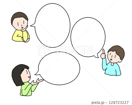 意見を出し合うふきだし 128723227