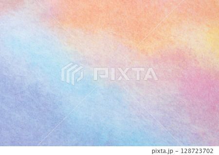 カラフルな水彩染めの和紙テクスチャ 128723702