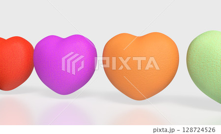 The Multi Color Heart for Health or Love concept 3d Rendering The Multi Color Heart for Health or Love concept 3d Rendering 128724526