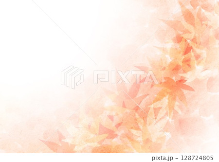 オレンジ色に染まった紅葉の背景 オレンジ色に染まった紅葉の背景 128724805