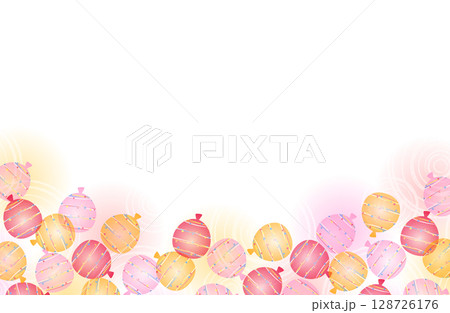 ふんわり水風船 フレーム ハーフ ピンク 128726176