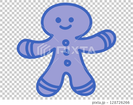 Illustration of cute gingerbread man 128726266