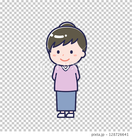 Plain-clothed adult / diagonal / female 28 128726641