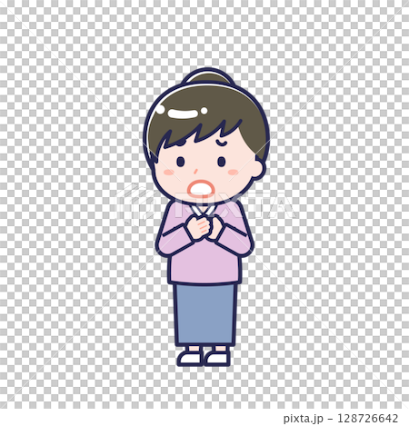Plain-clothed adult/diagonal/female 29 128726642