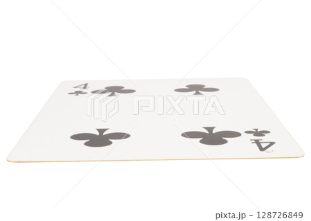 card gambling on white game luck four clubs 128726849