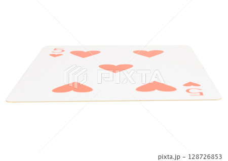 card gambling on white game luck five hearts 128726853