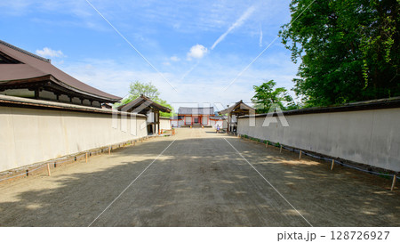 えさし藤原の郷　大路と伽羅御所、政庁南門　岩手県 128726927