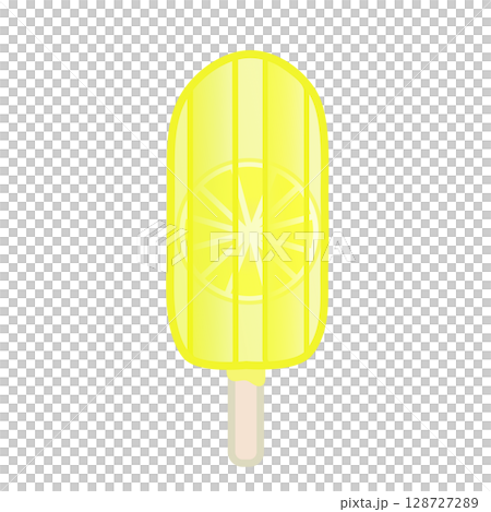 Illustration of a lemon popsicle 128727289