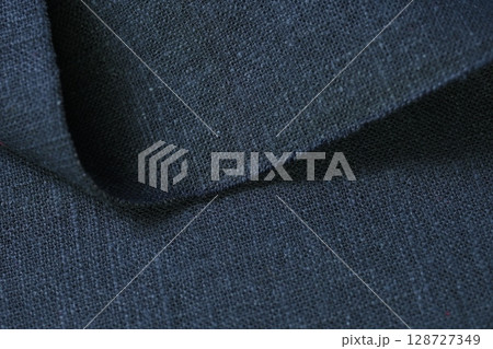 black hemp viscose natural fabric cloth color, sackcloth rough texture of textile fashion 128727349