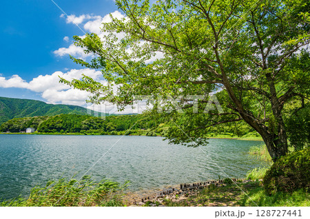 奥琵琶湖風景 滋賀県長浜市西浅井町菅浦 奥琵琶湖風景 滋賀県長浜市西浅井町菅浦 128727441