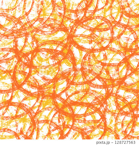 オレンジ色のクロスオーバーリング背景イラスト 128727563