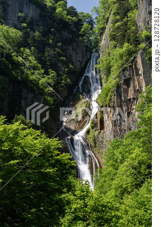 新緑美しい銀河の滝 128728120