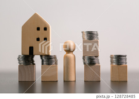 Business home concept involves strategic financial management money coin save bank real estate economic loan investment development growth encourage accountancy buy income stack investment economy Business home concept involves strategic financial management money coin save bank real estate economic loan investment development growth encourage accountancy buy income stack investment economy 128728485