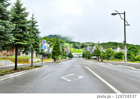 富良野市北の峰町の風景/富良野スキー場方面を望む(北海道富良野市)【2025.7】 富良野市北の峰町の風景/富良野スキー場方面を望む(北海道富良野市)【2025.7】 128728537
