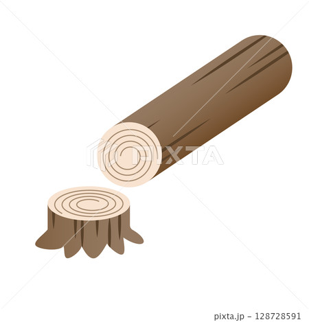 アウトドア・森林デザインに|木の素材セット アウトドア・森林デザインに|木の素材セット 128728591