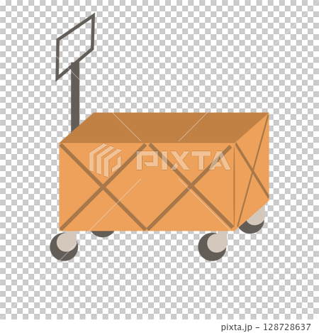 アウトドア用キャリーワゴンのイラスト素材 128728637