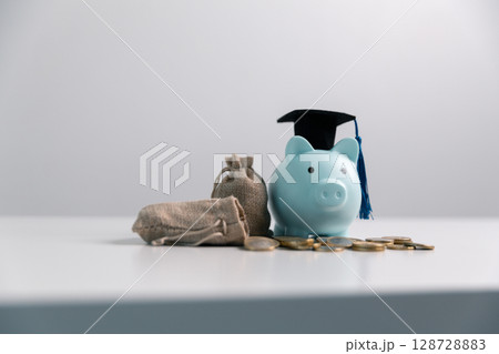 Business concept growth involves strategic financial management money loan investment bank real estate economic development encourage save buy home car education income stack investment economy return 128728883