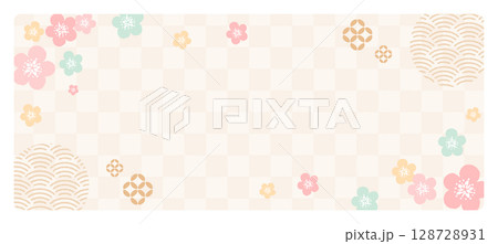 和風背景素材　バナー 128728931