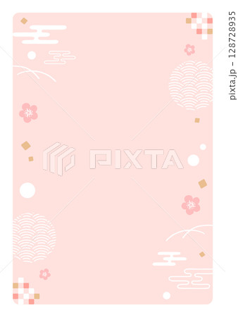 和風背景素材　フレーム 128728935