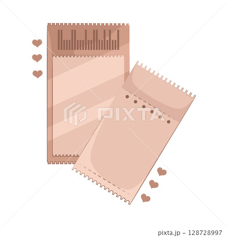 Illustration of Movie Ticket 128728997