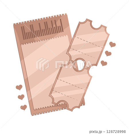 Illustration of Movie Ticket Illustration of Movie Ticket 128728998
