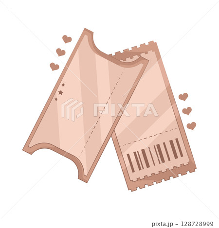Illustration of Movie Ticket Illustration of Movie Ticket 128728999