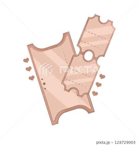 Illustration of Movie Ticket 128729003