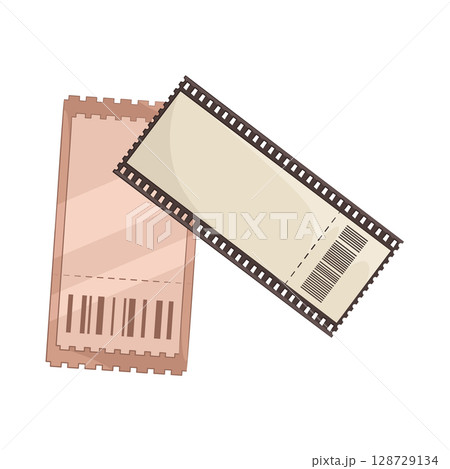 Illustration of Movie Ticket Illustration of Movie Ticket 128729134