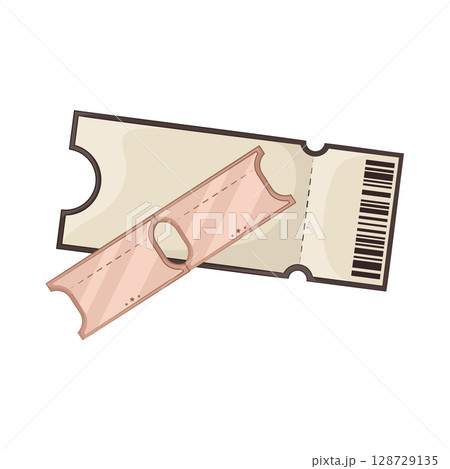 Illustration of Movie Ticket Illustration of Movie Ticket 128729135
