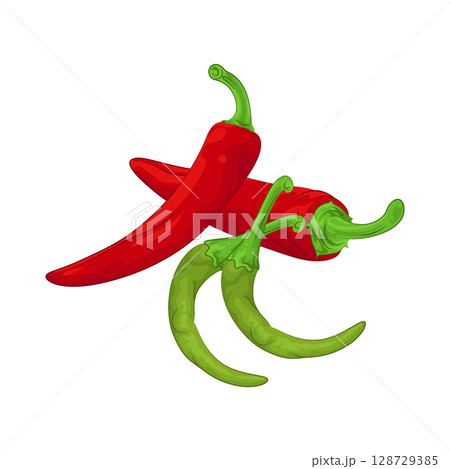 Illustration of Chili Pepper Illustration of Chili Pepper 128729385