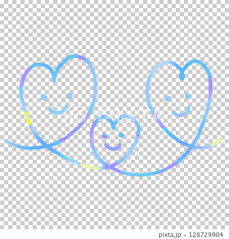 三顆微笑的藍心,愛 三顆微笑的藍心,愛 128729904