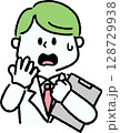 驚いている白衣を着た男性 128729938