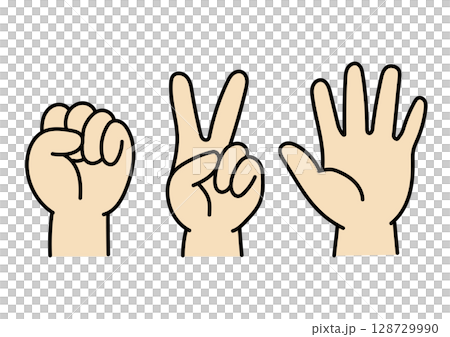 Hand sign icon rock paper scissors vector Hand sign icon rock paper scissors vector 128729990