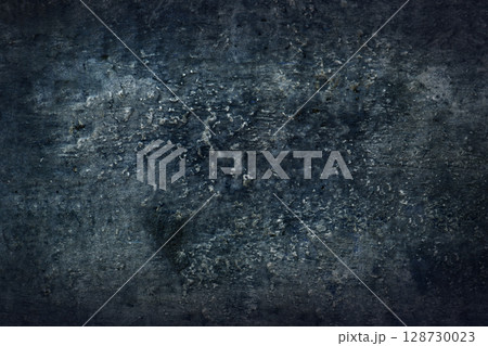 Grunge cement concrete texture background. Texture of an grunge concrete wall. Blue tone. 128730023