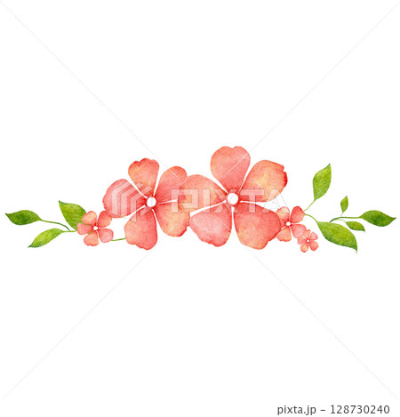 水彩で描いたピンクの桜のイラスト 128730240