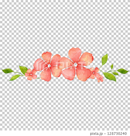 水彩で描いたピンクの桜のイラスト 128730240