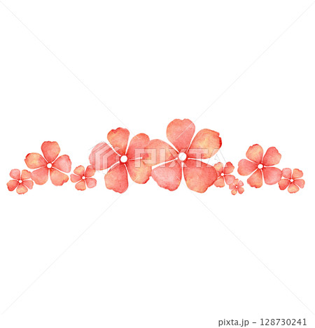 水彩で描いたピンクの桜のイラスト 128730241