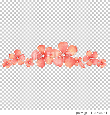 水彩で描いたピンクの桜のイラスト 128730241