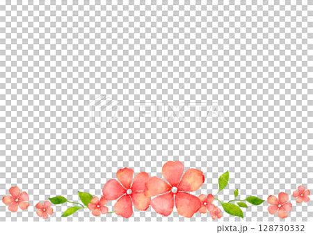 水彩粉紅櫻花插畫框 水彩粉紅櫻花插畫框 128730332