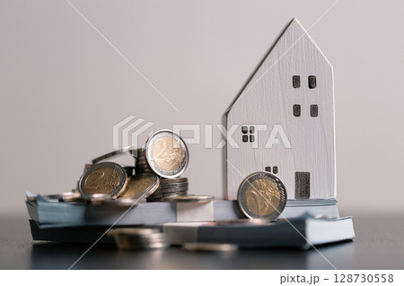 Business home concept involves strategic financial management money coin save bank real estate economic loan investment development growth encourage accountancy buy income stack investment economy Business home concept involves strategic financial management money coin save bank real estate economic loan investment development growth encourage accountancy buy income stack investment economy 128730558